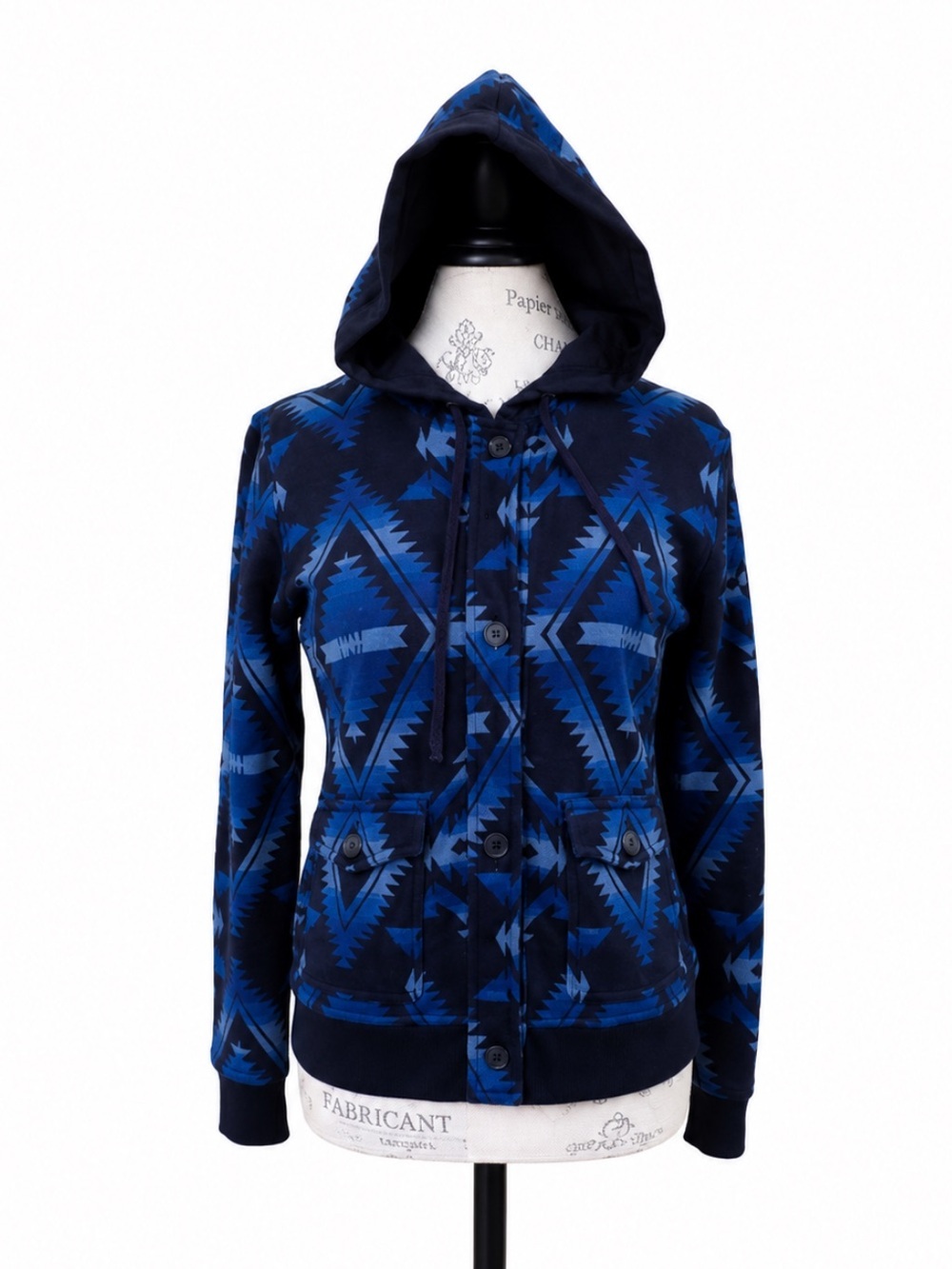Lauren Ralph Lauren Southwestern Fleece Hooded Jacket Small Excellent Condition!